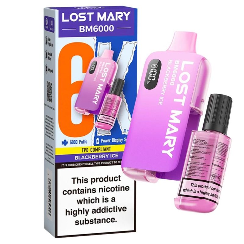 lost mary bm6000 disposable vape blackberry ice 57699938828615