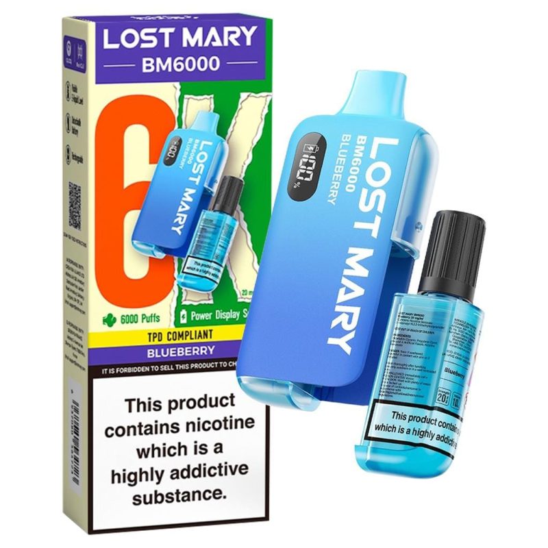 lost mary bm6000 disposable vape blueberry 57699948101959